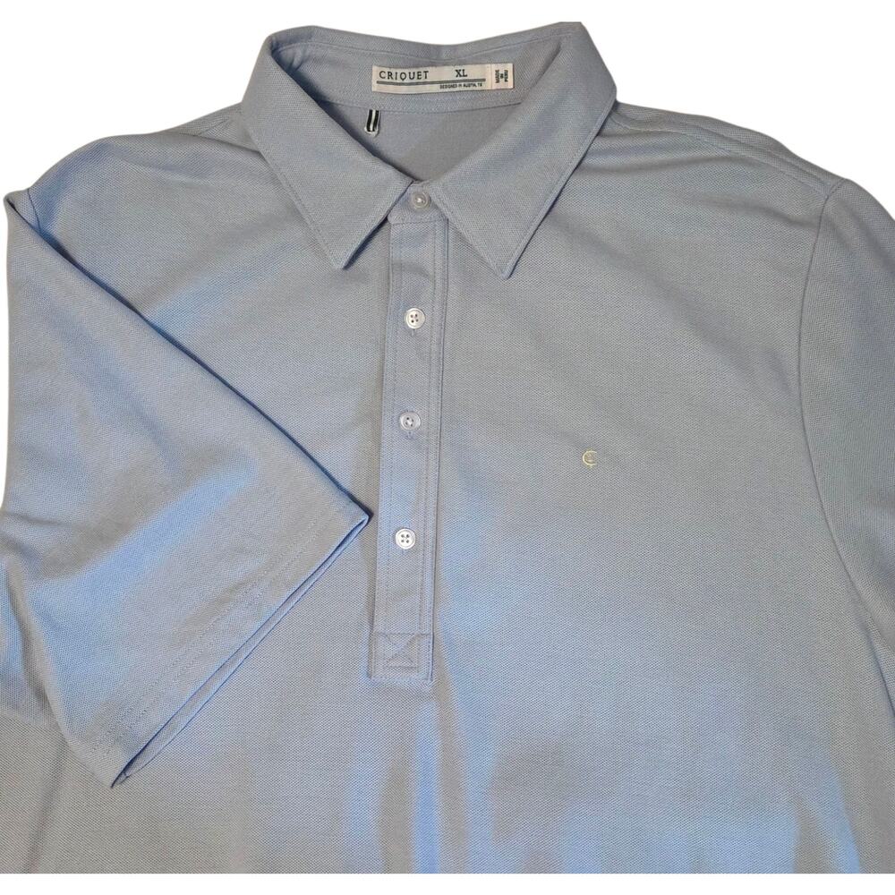 Criquet Cotton Players Polo Shirt, Light Blue, size XL Austin, Texas